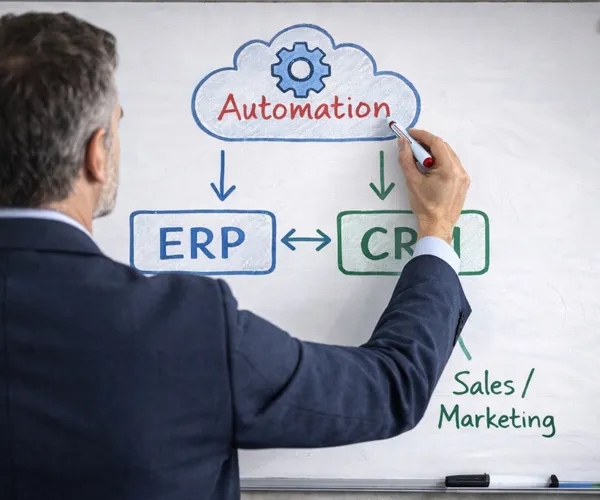 Diagrama: Conectividad ERP/CRM y Automatización