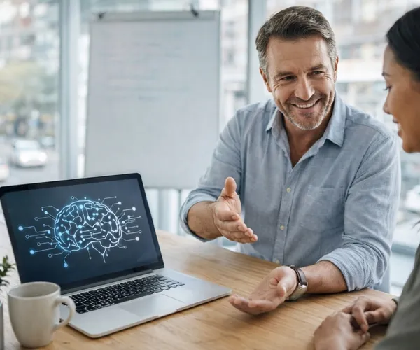 Consultor de Deviware explicando soluciones de inteligencia artificial