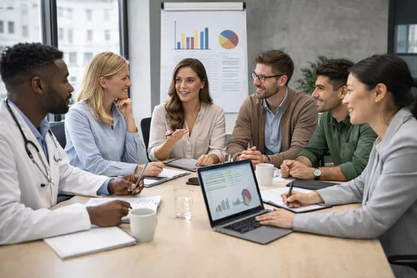 Equip tècnic de Deviware en una reunió de treball